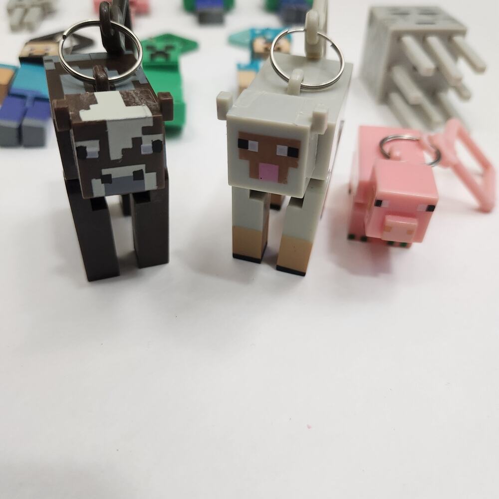 Minecraft Original Bag Charm Backpack Hanger Ghast Zombie Pigman Cow Sheep Pig - Picture 8 of 10
